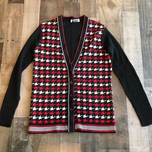 Vintage Susan Thomas houndstooth cardigan
